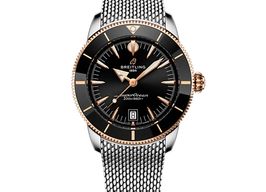 Breitling Superocean Heritage UB3111241B1A1 (2025) - Zwart wijzerplaat 42mm Goud/Staal