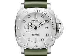 Panerai Submersible PAM01595 (2025) - Wit wijzerplaat 44mm Staal