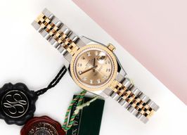 Rolex Lady-Datejust 179173 (2006) - Champagne dial 26 mm Gold/Steel case