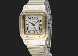 Cartier Santos Galbée 2823 (Onbekend (willekeurig serienummer)) - Wit wijzerplaat 32mm Goud/Staal