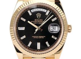 Rolex Day-Date 40 228238 (2019) - Black dial 40 mm Yellow Gold case