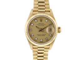 Rolex Lady-Datejust 69178 (1986) - Champagne dial 26 mm Yellow Gold case