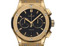 Hublot Classic Fusion Chronograph 541.VX.1130.RX (2024) - Zwart wijzerplaat 42mm Geelgoud