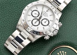 Rolex Daytona 16520 (Onbekend (willekeurig serienummer)) - Wit wijzerplaat 40mm Staal