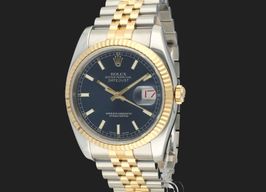 Rolex Datejust 36 116233 (2007) - Blue dial 36 mm Gold/Steel case