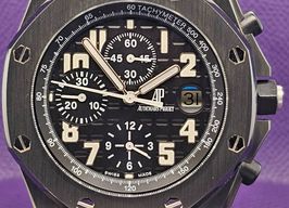 Audemars Piguet Royal Oak Offshore Chronograph 25721ST.OO.1000ST.08.A (Onbekend (willekeurig serienummer)) - Zwart wijzerplaat 42mm Staal