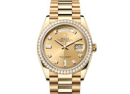 Rolex Day-Date 36 128348RBR-0008 (2024) - Champagne dial 36 mm Yellow Gold case