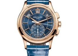 Patek Philippe Annual Calendar Chronograph 5905R-010 (2023) - Blue dial 42 mm Rose Gold case