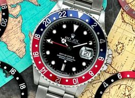 Rolex GMT-Master II 16710 (1995) - Zwart wijzerplaat 40mm Staal