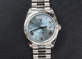 Rolex Day-Date 40 228236 (2024) - Blauw wijzerplaat 40mm Platina