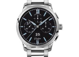 Glashütte Original Senator Chronograph Panorama Date 1-37-01-03-02-71 (2026) - Black dial 42 mm Steel case