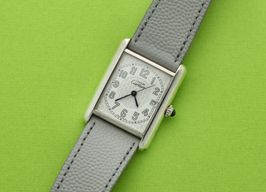 Cartier Tank 2414 (Onbekend (willekeurig serienummer)) - Wit wijzerplaat 33mm Zilver