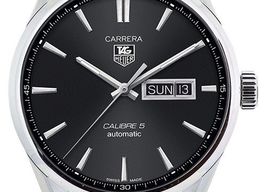 TAG Heuer Carrera Calibre 5 WAR201A.BA0723 (2024) - Zwart wijzerplaat 41mm Staal