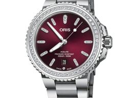 Oris Aquis Date 01 733 7766 4998-07 8 22 05PEB (2026) - Rood wijzerplaat 42mm Staal