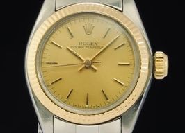 Rolex Oyster Perpetual 6719 (1979) - White dial 26 mm Gold/Steel case