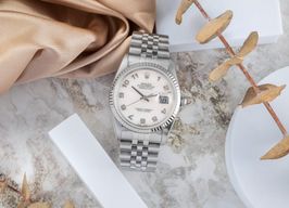 Rolex Datejust 36 16234 (Onbekend (willekeurig serienummer)) - Wit wijzerplaat 36mm Staal