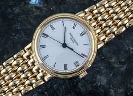 Patek Philippe Calatrava 3802/200 (1990) - Wit wijzerplaat 33mm Geelgoud