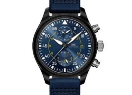 IWC Pilot Chronograph Top Gun IW389008 (Onbekend (willekeurig serienummer)) - Blauw wijzerplaat 44mm Keramiek