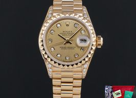 Rolex Lady-Datejust 69188 (1995) - Goud wijzerplaat 26mm Geelgoud