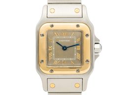 Cartier Santos Galbée 1567 (Unknown (random serial)) - Bronze dial 35 mm Gold/Steel case