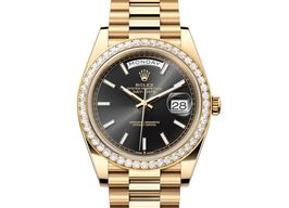 Rolex Day-Date 40 228348RBR-0043 (2024) - Black dial 40 mm Yellow Gold case