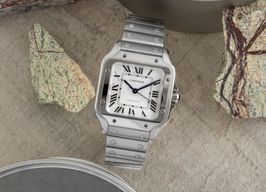 Cartier Santos WSSA0029 (Unknown (random serial)) - Silver dial 35 mm Steel case