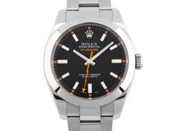 Rolex Milgauss 116400 (2009) - Zwart wijzerplaat 40mm Staal