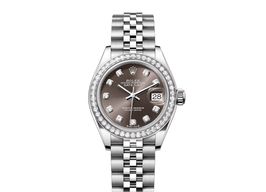 Rolex Lady-Datejust 279384RBR-0017 (2024) - Grey dial 28 mm Steel case