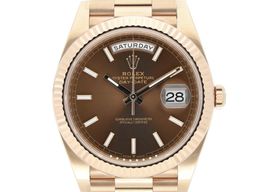 Rolex Day-Date 40 228235 (2024) - Bruin wijzerplaat 40mm Roségoud