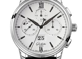 Glashütte Original Senator Chronograph Panorama Date 1-37-01-05-02-33 (2024) - Silver dial 42 mm Steel case