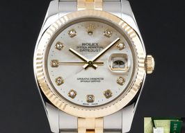 Rolex Datejust 36 116233 (2006) - Pearl dial 36 mm Gold/Steel case