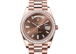 Rolex Day-Date 40 228345RBR-0006 (2024) - Brown dial 40 mm Rose Gold case
