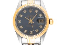 Rolex Lady-Datejust 69173 (1993) - Blue dial 26 mm Gold/Steel case