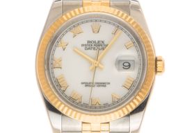 Rolex Datejust 36 116233 (2005) - White dial 36 mm Gold/Steel case