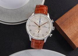 IWC Portuguese Chronograph IW371401 (2005) - Silver dial 41 mm Steel case