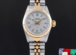 Rolex Oyster Perpetual 67193 (1990) - Zilver wijzerplaat 26mm Goud/Staal