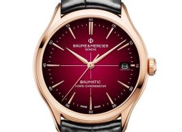 Baume & Mercier Clifton M0A10591 (2024) - Red dial 39 mm Rose Gold case