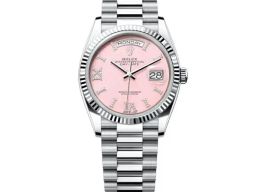 Rolex Day-Date 36 128236 (2024) - Roze wijzerplaat 36mm Platina