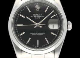 Rolex Oyster Perpetual Date 15200 (1999) - Zwart wijzerplaat 34mm Staal