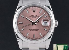 Rolex Oyster Perpetual Date 115210 (2006) - Roze wijzerplaat 34mm Staal