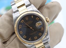 Rolex Datejust 36 16013 (Unknown (random serial)) - Brown dial 36 mm Gold/Steel case