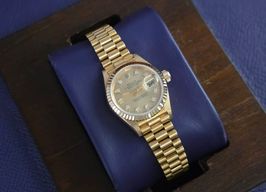 Rolex Lady-Datejust 69178 (1991) - Champagne wijzerplaat 26mm Geelgoud