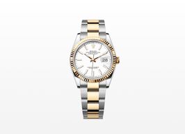 Rolex Datejust 36 126233 (Unknown (random serial)) - White dial 36 mm Gold/Steel case