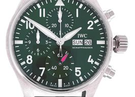 IWC Pilot Chronograph IW388103 (2024) - Groen wijzerplaat 41mm Staal