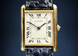 Cartier Tank Solo Tank Louis (1980) - White dial 23 mm Yellow Gold case