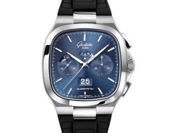 Glashütte Original Senator Chronograph Panorama Date 1-37-02-08-02-63 (2023) - Blue dial 40 mm Steel case