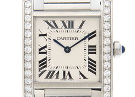 Cartier Tank Française W4TA0009 (Onbekend (willekeurig serienummer)) - Zilver wijzerplaat 25mm Staal