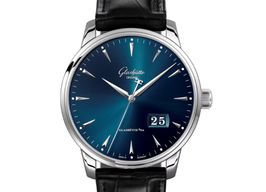 Glashütte Original Senator Excellence 1-36-03-04-02-30 (2023) - Blauw wijzerplaat 42mm Staal