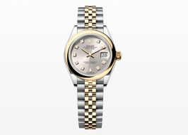 Rolex Lady-Datejust 279163 (2021) - Zilver wijzerplaat 28mm Goud/Staal