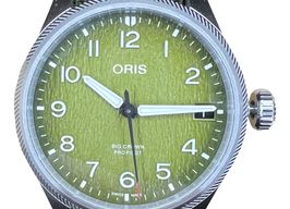 Oris Miles Tonneau 01 751 7761 4187-Set (2022) - Groen wijzerplaat 41mm Staal